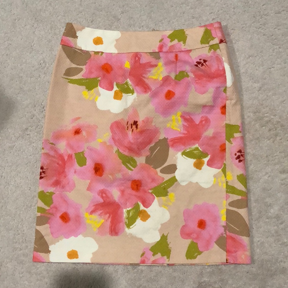 Jcrew printed floral skirt